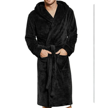 

Qiylii Men s Velvet Long sleeve Long Gown Bathrobe Robe Winter Home Leisure Warm Pajamas