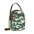 thumbnail image 7 of FORMRS Crossbody Bag for Women Quilted Travel Shoulder Cell Phone Purse with Chain Strap Handbag, Light Green Camouflage Design, 7 of 7