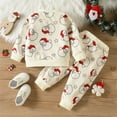 thumbnail image 7 of TAIAOJING Toddler Girls Fall Outfits Baby Boys Matching Christmas Prints Clothes Top T Shirt Pants Winter Outfits 2-3 Years, 7 of 7