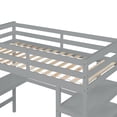 thumbnail image 5 of Pouseayar Twin Size Loft Bed with Desk & 4-Storage Shelves for Teenagers, Adults,Gray, 5 of 8