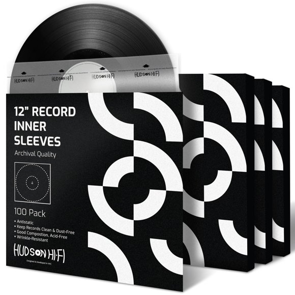 Fundas interiores para discos de vinilo Hudson Hi-Fi, paquete de 100