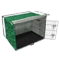 thumbnail image 6 of Tropical Dog Crate Cover, Illustration of Various Jungle Elements, Easy to Use Pet Kennel Cover Small Dogs Puppies Kittens, 7 Sizes, Fern Green Hunter Green, by Ambesonne, 6 of 6