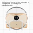 thumbnail image 2 of Wall mounted Self adhesive Lid Cutting Chopping Board Rack Holder Kitchen Organizer (White), 2 of 4