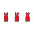 thumbnail image 4 of maskred Mode Femmes Plage Vacances Robe Boho Ethnique Élégante Robe en Vrac Rouge 3Set, 4 of 6