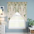 thumbnail image 6 of Swag Valance Curtains for Windows, Watercolor Floral Light Filtering Kitchen Curtains, Spring Flowers Birds Plants Country Beige Window Treatment Valances for Living Room, 28x36 - 2 PCS, 6 of 9