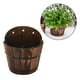 thumbnail image 3 of Maceta de madera tipo barril para jardín, ideal para interiores y exteriores. S, 3 of 9