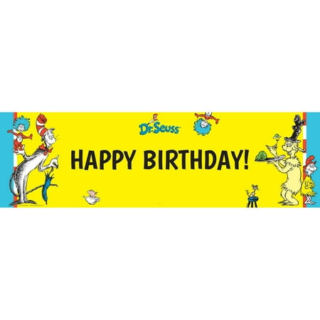 Dr. Seuss Birthday Banner, Medium
