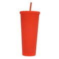 thumbnail image 2 of Tumbler with Straw, Large Capacity Water Cup, Thickened Double, Leak Proof Lid, for Coffee, Tea, Juice, for Warm Drinks and Cold Drinks, Heat Insulation Effect, 2 of 7