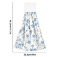 thumbnail image 6 of Yayeee Kitchen Hanging Hand Towels Set of 2 with Loop Bathroom Absorbent Tie Towel, Forget Me Not, 6 of 7