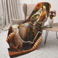 thumbnail image 3 of Disketp Modern Floral Guinea Pig Cozy Flannel Fleece Throw Blanket: Has a velvety texture for All Seasons - Perfect for Women, Men, & Kids"60"x50", 3 of 6