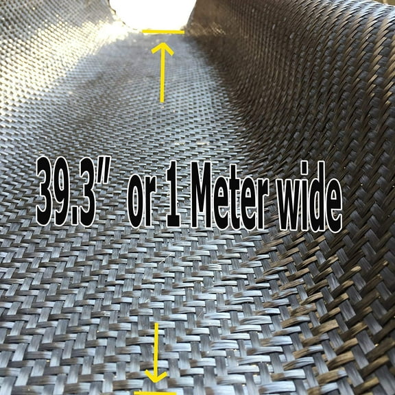 5 Ft -CARBON FIBER FABRIC-TWILL WEAVE-3K/220g x 1 meter