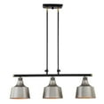 thumbnail image 2 of Vanity Art Modern 3-Lights Kitchen Island Bowl Pendant Lighting in Black W/Antique Brass with Grey Green Metal Shade Farmhouse Hanging Lamp Linear Ceiling Light Fixture IL208-3BK-AB-DG, 2 of 3