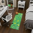 thumbnail image 4 of Ottomanson Modern Sprite Logo Machine Washable Non-Slip Rubberback 2x5 Runner Rug, 20"x 59", Green, 4 of 7