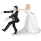 thumbnail image 1 of Toppers de pastel de boda, figura de novia y novio de resina, decoración de pastel de pareja romántica divertida TUNC Sencillez, 1 of 5