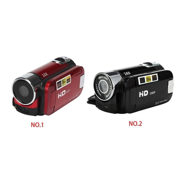 Matsuzay Cámara de vídeo Digital portátil con 16X DV con micrófono, videocámara automática recargable por USB, fotografía, regalos de Cámaras de vigilancia Enchufe rojo del Reino Unido