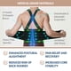 thumbnail image 2 of Cinturón de soporte lumbar ajustable NeoTech Care con tirantes, negro, talla S, 2 of 5