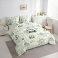 thumbnail image 3 of Manfei Navigation Adventure Theme 7 Pieces Bedding Comforter Set,Retro Lighthouse Ship Anchor Full Bedding Set,Ocean Rudder Fitted Sheet Flat Sheet For Teens,Luxury Bedroom Decor Reversible, 3 of 8