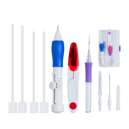 Magic Diy Embroidery Pen Set Knitting Sewing Tool Kit Punch Needle ...