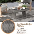 thumbnail image 5 of GOFLAME Wicker Table Patio Outdoor Poolside Garden Lawn Bistro Foldable Portable Leisure Standing Coffee Side Table, Grey, 5 of 18