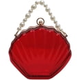thumbnail image 1 of LHSHID Women Acrylic Evening Clutch Bag Shell Clutch Purse Transparent Stadium Approved Crossbody Shoulder Handbag with Pearl, 1 of 7