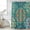 Teal, variant on Black Boho Shower Curtain, Waterproof Shower Curtains for Bathroom, Ethnic Country Colorful Abstract Floral Motifs Washable Fabric Bathtub Curtain Set Bath Decor with 12 Hooks Stall 36"x72"