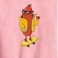 thumbnail image 2 of Instant Message - Hot Dog Skater - Toddler And Youth Crewneck Fleece Sweatshirt, 2 of 5