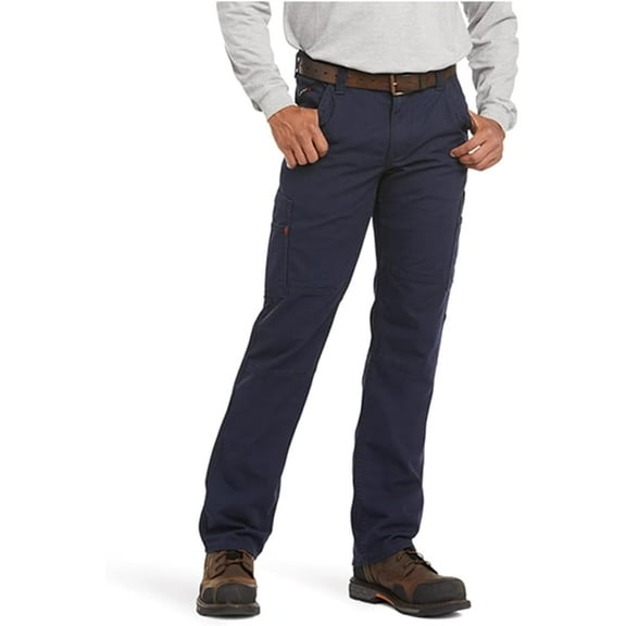 Ariat Men’s FR M5 Straight DuraStretch DuraLight Cordura® Canvas Straight Pants 40x30 Navy