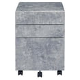 thumbnail image 6 of Bowery Hill Wooden File Cabinet with 3 Drawers in Faux Concrete and Silver, 6 of 7