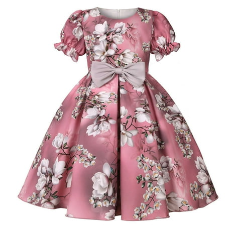 

Toddlers Girls Baby Dress Summer New Short Sleeve Children Skirt Elegant Casual Dress Sundress Daily Wear Child Sundress Streetwear Kids Dailywear Outwear