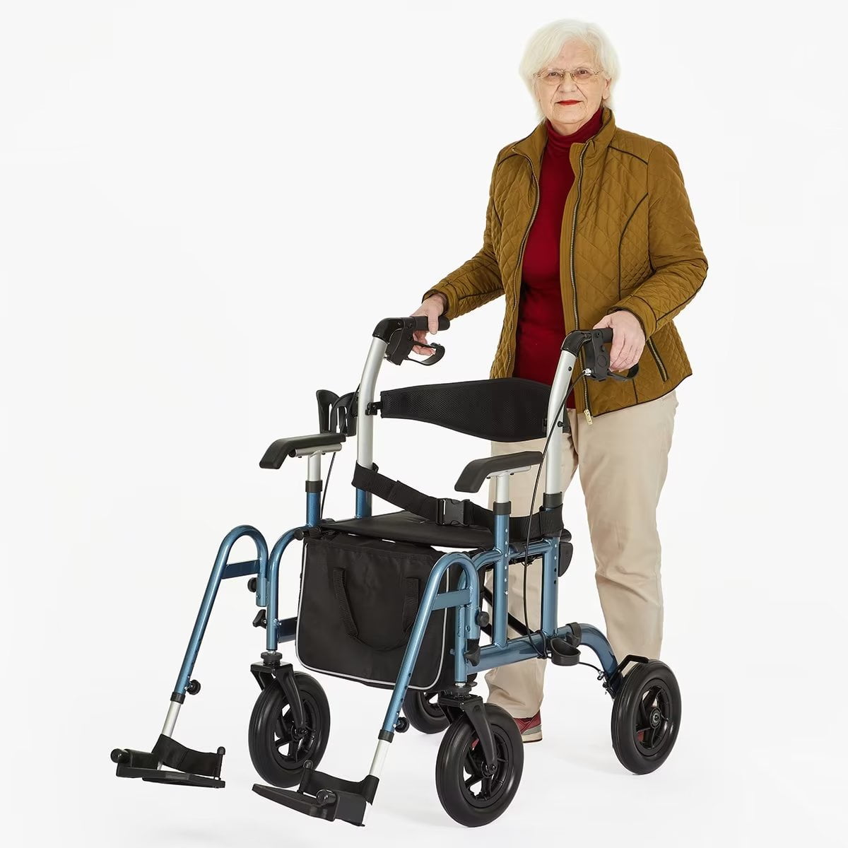 Rollator Transport Chair Combo With 10 Wheels For All Terrain rollator-transport-chair-combo-with-10-wheels-for-all-terrain
