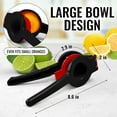 thumbnail image 6 of Zulay Kitchen 2-in-1 Manual Lemon Squeezer Manual Juicer Citrus Press - Black/Red, 6 of 8