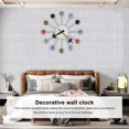 thumbnail image 4 of Simple Colorful Ball Modern Clock Art Simulation Sport Decorative Candy Wall Clock Mixed Color Metal + Solid Wood Ball, 4 of 5