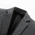 thumbnail image 5 of JTieacloth Men's Lightweight Jacket Mens Autumn And Winter Casual Single Breasted Suit Collar Pocket Wool Woolen Coat Small Blazer Windbreaker Gray, 5 of 6