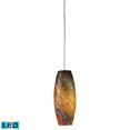 thumbnail image 1 of Vortex 1-Light Rainbow Pendant In Satin Nickel- LED, 1 of 2
