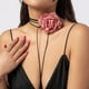 thumbnail image 4 of Collar de mujer con borlas de chocolate y diseño floral francés retro de moda de joyería, 4 of 6