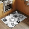 thumbnail image 3 of Geometric Black Bathroom Rug Washable 2x3 Entryway Rug Non Slip Abstract Grey White Boho Circle Dot Front Door Mat Low Pile Indoor Doormat Throw Floor Carpet for Kitchen Bedroom Entrance, 3 of 8