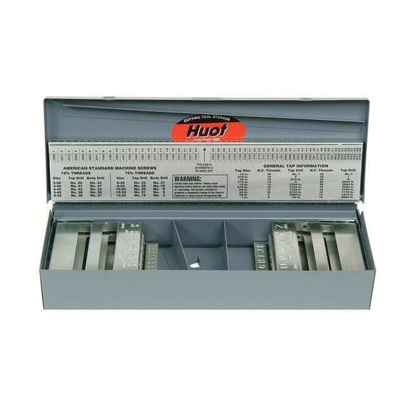 Huot Drill Bit Case,Stub Length,Steel 11550