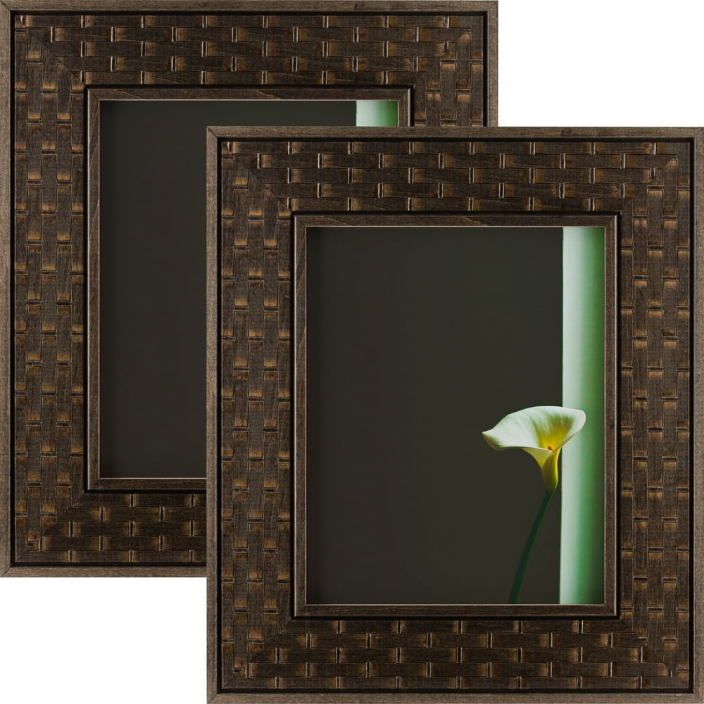 Craig Frames Russet Basket, Dark Brown Hardwood Picture Frame, 11x17