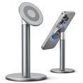 thumbnail image 1 of Soporte para teléfono celular Nulaxy Magnetic Aluminium 360°, giratorio, gris, 1 of 7