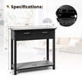thumbnail image 3 of Costway Accent Console Table Entryway Sofa Foyer Table Storage Shelf with 2 Drawers Black, 3 of 10