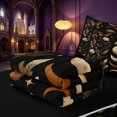 thumbnail image 5 of Homewish Moon Phase Printed Zipper Full Size Comforter Sets with Fitted Sheet and 2 Pillowcases, Butterfly Blossom Zipper Bedding Set, Black Reversible, 5 of 7
