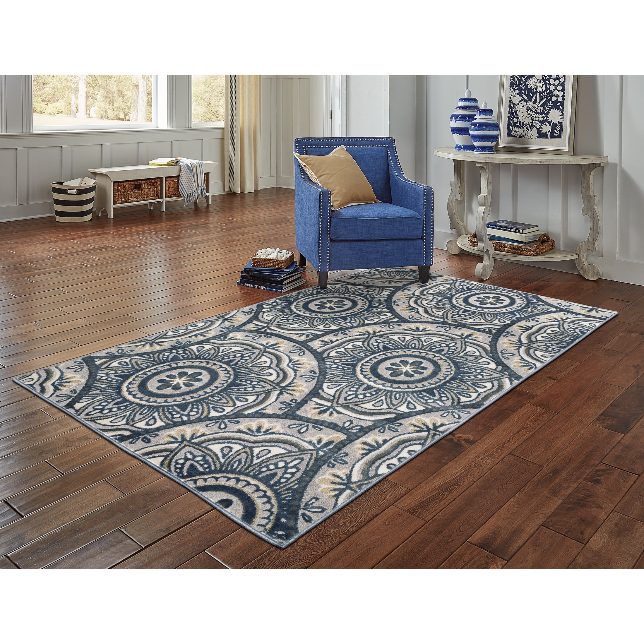 Mainstays 5' x7' Gray Medallions Area Rug