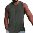 thumbnail image 3 of Akiihool Men's Tank Tops Workout Muscle Tee Sleeveless Fitness T Shirts (Dark Gray,XL), 3 of 5