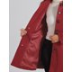 thumbnail image 5 of Abrigo de longitud media de mujer con cuello Peter Pan y un solo botón en rojo oscuro XS, 5 of 6