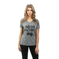 thumbnail image 2 of Thread Tank Only Cats Can Judge Me Women's Fashion Relaxed V-Neck T-Shirt Tee Heather Grey 2X-Large, 2 of 4