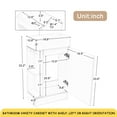 thumbnail image 4 of 18.6" Bathroom Vanity with Sink, Bathroom Vanity Cabinet with Two-tier Shelf, Left or Right Orientation, Natural, 4 of 12