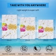 thumbnail image 5 of GZHJMY Beach Towel for Women Girls, Coloured Pineapple Marble Bath Towel, Oversized Lightweight Sport Towel, 31x51 Inch, 5 of 7