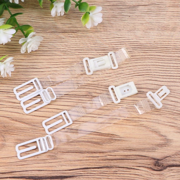 LEORX 6pcs Women Adjustable Straps Transparent Metal for Underwear Daily Use