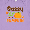 thumbnail image 4 of Inktastic Thanksgiving Sassy Lil Pumpkin with Fall Leaves Girls Baby Bodysuit, 4 of 5