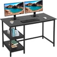 thumbnail image 1 of BestOffice Extra Large Black Modern Student Girl Kids Study PC Simple Executive Table Workstation for Small Space, 1 of 7